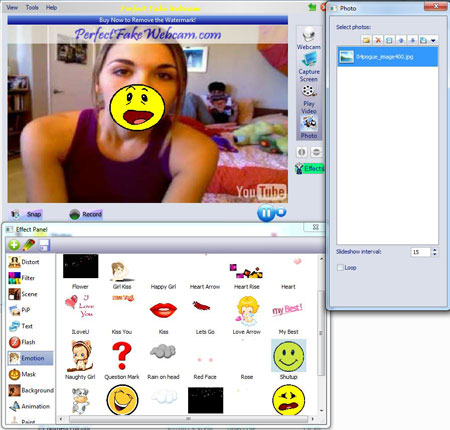 Perfect Fake Webcam screen shot